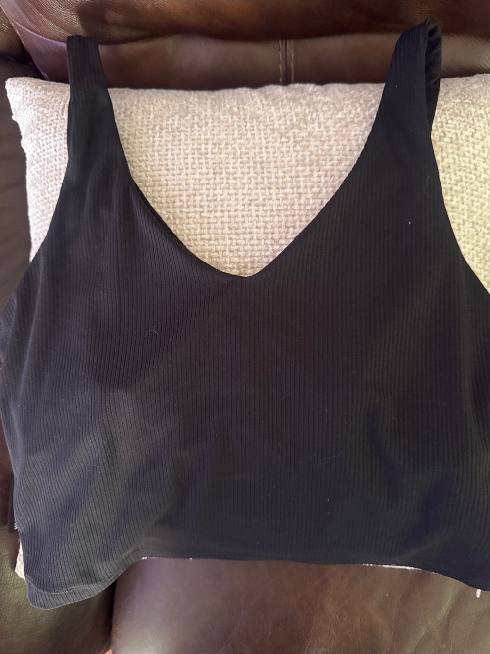 lululemon athletica Black Ribbed Tank Top